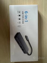 Adattatore USB-C hub 6 in 1 - USB HDMI SD TF