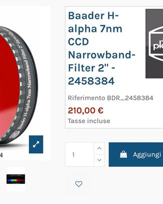 Filtro Halpha 7nm da 2"