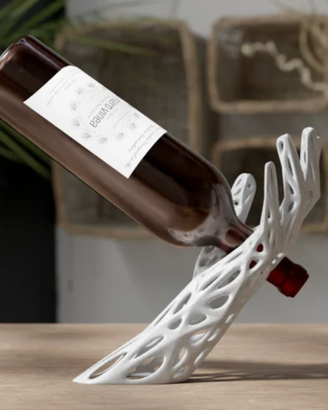 Porta Bottiglie Design Moderno Scultura a Mano