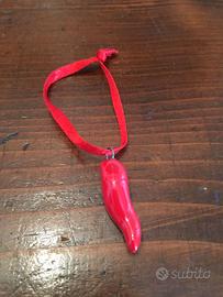 Ciondolo Corno Fortuna Anni 60 Originale Nuovo