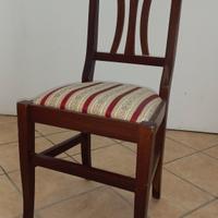 Sedia singola in noce arte povera 