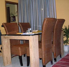 Tavolo da sala in cristallo