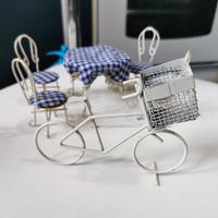 Lotto miniature in metallo laccato bianco