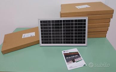 8 pannelli solari 10W 12V nuovi, kit 80W camper