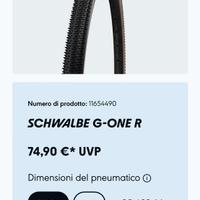 Copertoncino bici gravel schwblade g-one  R 35/622