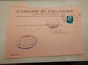 Documento Postale 1944 Comune di Colorina (SO) - 2