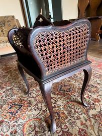 Portariviste classico vintage legno paglia Vienna