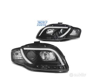 FARI AUDI A4 B7 04-08 LUCE DIURNA NERO TRU DRL ECE
