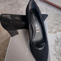 décolleté camoscio nero Tamaris