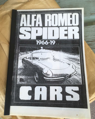 Libretti uso e manutenzione Alfa Romeo spider