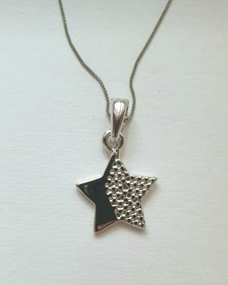 Collana argento e stella artigianale - Nuova 