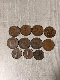 7 Monete Antiche Regno d'Italia Vittorio Emanuele