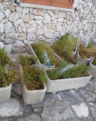 Vasi in cemento da giardino