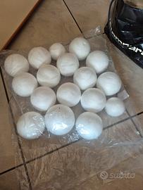 palline in polistirolo e passamaneria decoupage