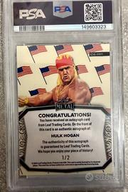 Hulk Hogan 2024 Leaf Metal Autograph : 1/2 psa 8