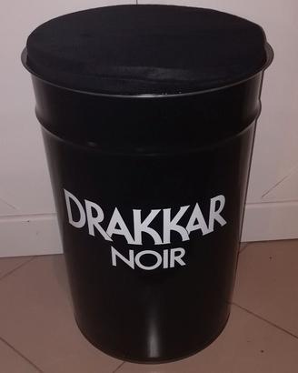 pouff puff pouf Drakkar Noir sedile sgabello nero
