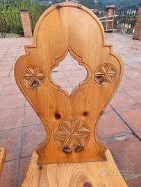sedie rustiche legno massello