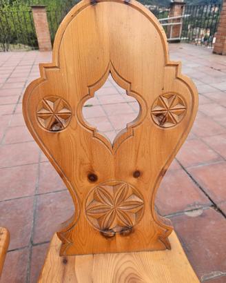 sedie rustiche legno massello