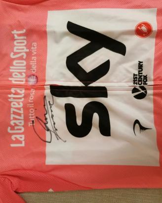 maglia rossa giro italia 101 originale autografo F