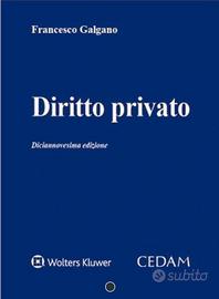 Diritto Privato di Francesco Galgano 