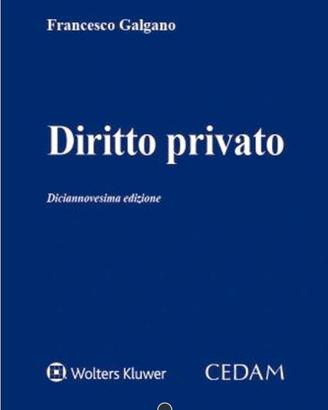 Diritto Privato di Francesco Galgano 
