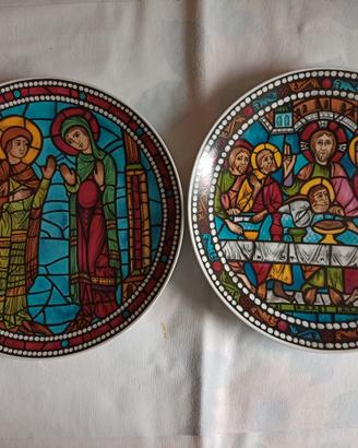 COPPIA PIATTI CERAMICA TEDESCA