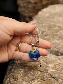 collana con ortensie vere 