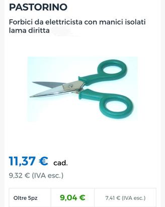 forbici isolate da elettricista 