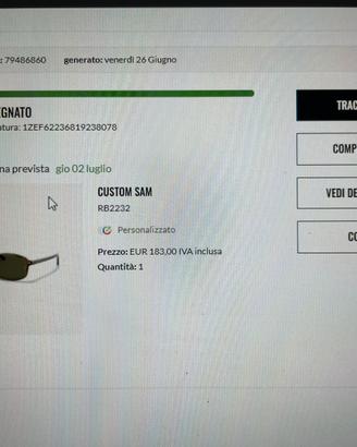 Occhiali da sole Ray-Ban nuovi