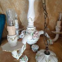 Lampadario in ceramica di Bassano