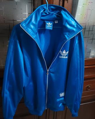 Giacca Adidas Chile 62 blu lucido similpelle M