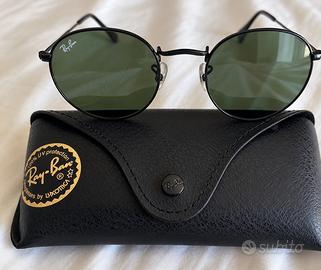Ray-Ban RB3447 Round Metal – Nero Lenti Green G-15