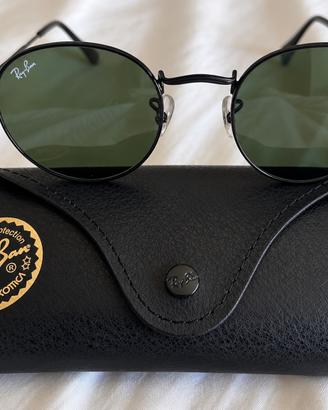 Ray-Ban RB3447 Round Metal – Nero Lenti Green G-15