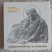 Moneta Vaticano 5 Euro 2023 in argento bicolore -