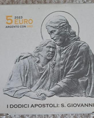 Moneta Vaticano 5 Euro 2023 in argento bicolore -