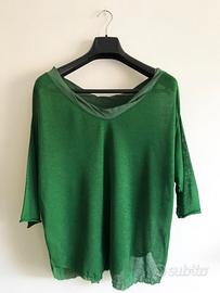 Maglia verde erba 48 NUOVA