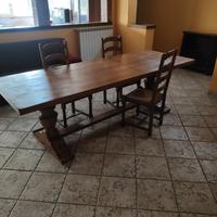 Tavolo in legno massello di rovere