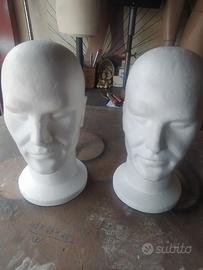 Teste uomo in polistirolo 