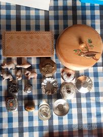 Scatole vintage in Legno, altri oggetti misti