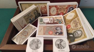 SCATOLA D'EPOCA FICHES VECCHIE LIRE PVC