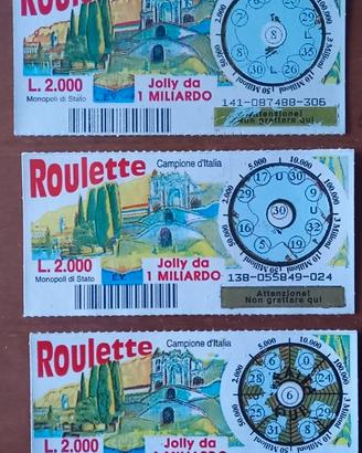 gratta e vinci " ROULETTE-CAMPIONE D'ITALIA "