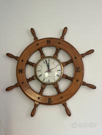 Orologio da parete a timone in stile nautico