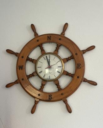 Orologio da parete a timone in stile nautico