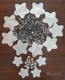 Stock borchie metallo a vite graffa toppe stelle
