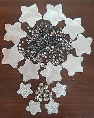 Stock borchie metallo a vite graffa toppe stelle