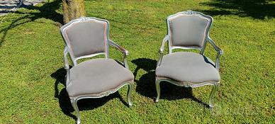  2 poltroncine stile shabby chic 