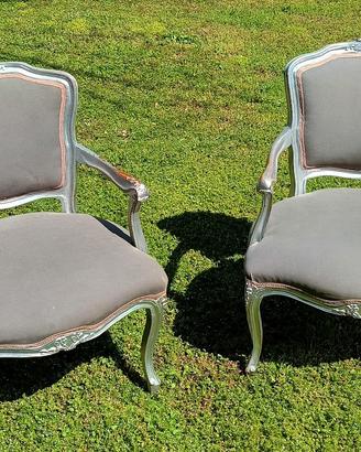  2 poltroncine stile shabby chic 