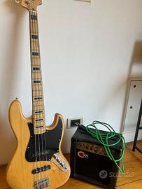 Squier Jazz Bass Vintage '70s + Ampli COXX CG-10