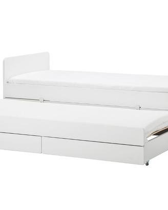 Letto singolo con doppio letto estraibile e casset