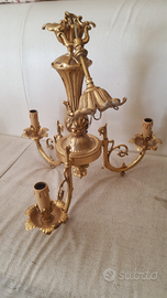 Lampadario in ottone